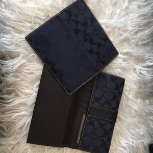 Coach wallet with insert check book holder